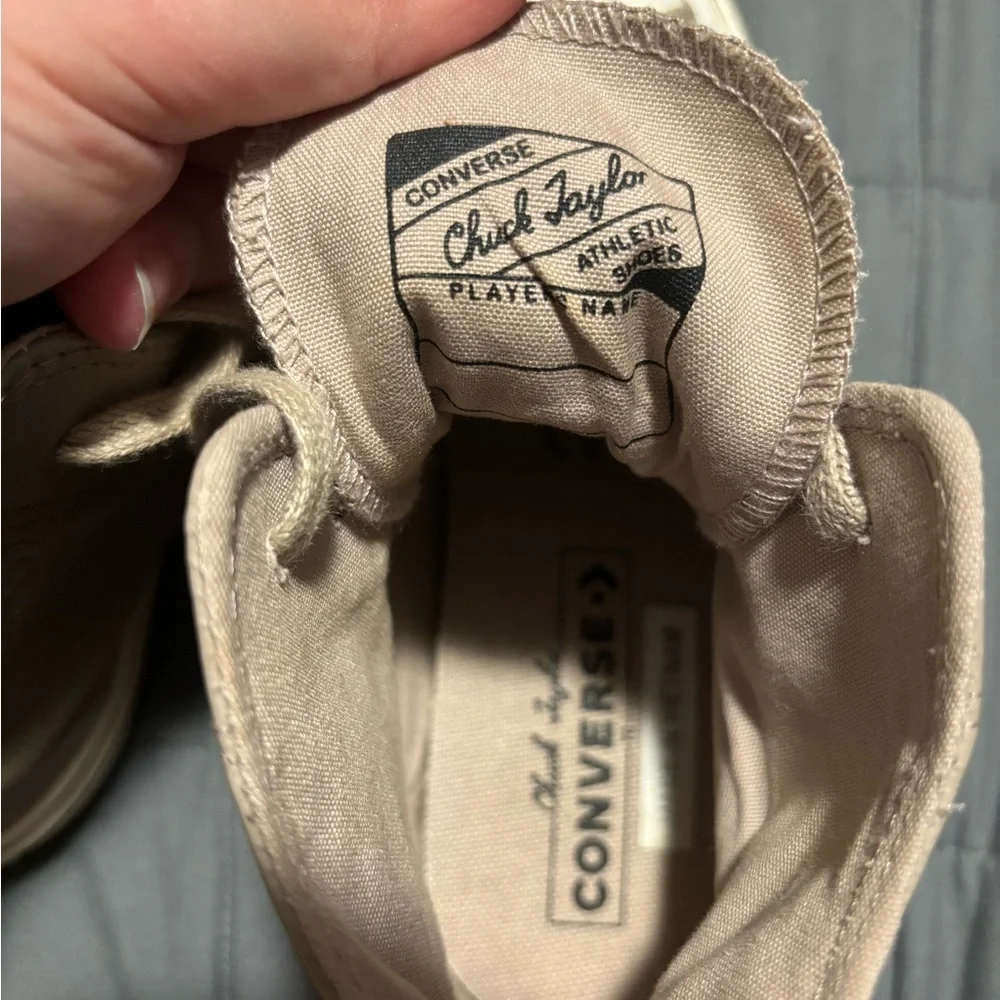 CONVERSE CHUCK TAYLOR High-Top Stone Leather 70 Hi Sneakers Women’s Size 5.5 - Picture 5 of 9